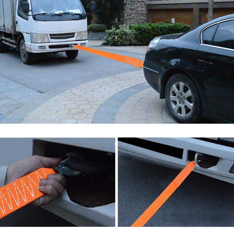 JCHL Tow Strap Heavy Duty with Hooks 2”x20’ 15,000LB Recovery