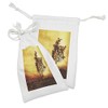 Lunarable Africa Fabric Pouch Set of 2, Big Tree Silhouette