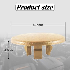 gunhunt 2 PCS Car Armrest Cap Cover, PP Waterproof T96 Replacement Accessories, Arm Rest Handle Trim Bolt Compatible with 2007-2013 Chevy Seat Fixed Buckle Bolt Clip (Beige)