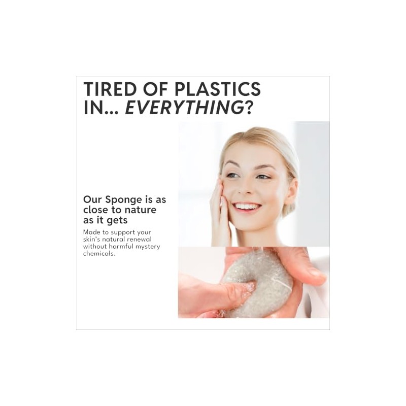 Esponjas Faciales Konjac Limpieza Tratamientos Paquete 100 Naturales Libres Microplásticos
