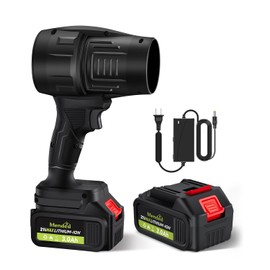 Mended Cordless Leaf Blower Portable: Handheld Dust Cleaner with 2 21 V 3000 mAh Batteries - 180000 RPM Air Snow Blower with Adjustable Speed - Mini Dry Cleaner for Lawn Care Patio Cleaning