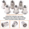 Keadic 50Pcs M8 Metric Rivet Nut Stainless Steel, Flat Head