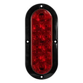 Blazer International Hopkins C562RTM 6" LED Oval Stop/Tail/Turn Light – Red – Submersible – Flange Mount – FMVSS108/CMVSS Compliant – 12V