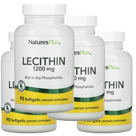 Natures Plus Lecithin 1200MG Softgel, 90 Tablets, 4 Pieces / 네이처스플러스 레시틴 1200MG 소프트젤, 90정, 4개