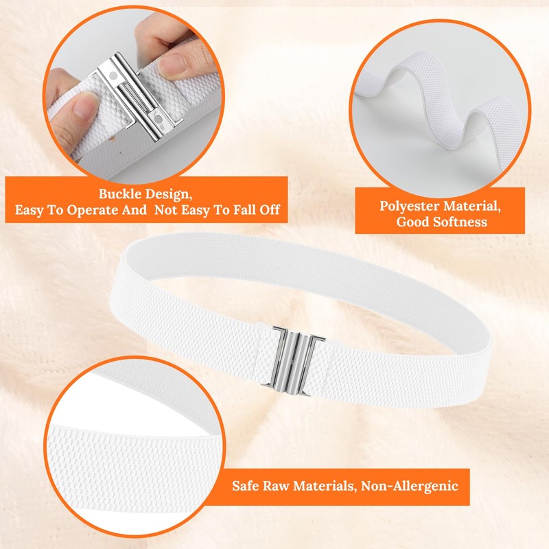 BOHUIZ Women Invisible Belt, Elastic Belt Comfortable No Show Stretch
