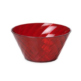 Omada Linea Diamond Design Bowl for Kitchen with Diamond Effect Transparent Acrylic Diameter 20 cm Capacity 1.6 L Made in Italy Stackable and Dishwasher Safe Linea Diamond Red Colour