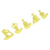 5 Pcs Yoga Statue Simple Style Yellow Attractive Decorative Durable
