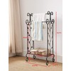 Kings Brand Furniture Black Metal with Gold Leaf Free Towel