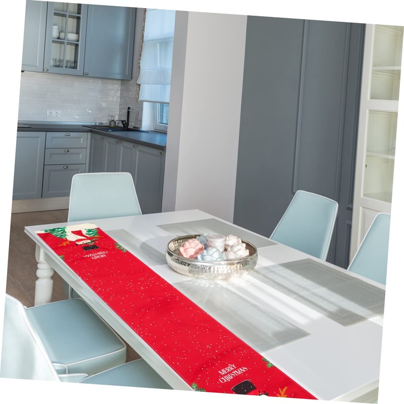 NOLITOY Christmas Style Table Runner Elegant Xmas Decorative Tablecloth for