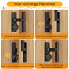 Barn Door Lock,Flip Latch Lock with Combination,90 Degree Sliding/Swinging Door