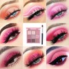 Pink Eyeshadow Palette,Make-Up Palettes,9 Colour Glitter Matte Eye Shadow Pallets,Shimmer