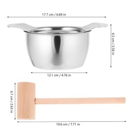 Kichvoe Pomegranate Peeler Stainless Steel Pomegranate Deseeder Peeling Tool with Bowl and Wooden Hammer Pomegranate Arils Removal Tool for Home Fruit Shop Kitchen Gadget