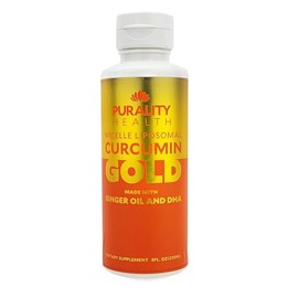PuraTHRIVE Suplemento de curcumina de oro con DHA y aceite de jengibre por PuraTHRIVE. Micelle Liposomal entrega para máxima absorción. Vegano, última