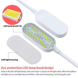 Led Magnetic Work Light Flexible Gooseneck Mchine Table Lamp 120 Volt 800Lumens with Magnetic Mounting Base for Sewing Machine Drill Press Lathe