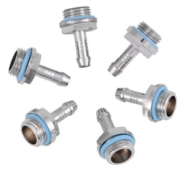 Richer-R Water Cooling Fitting,6 PCS PC Water Cooling Two-Touch Fitting
