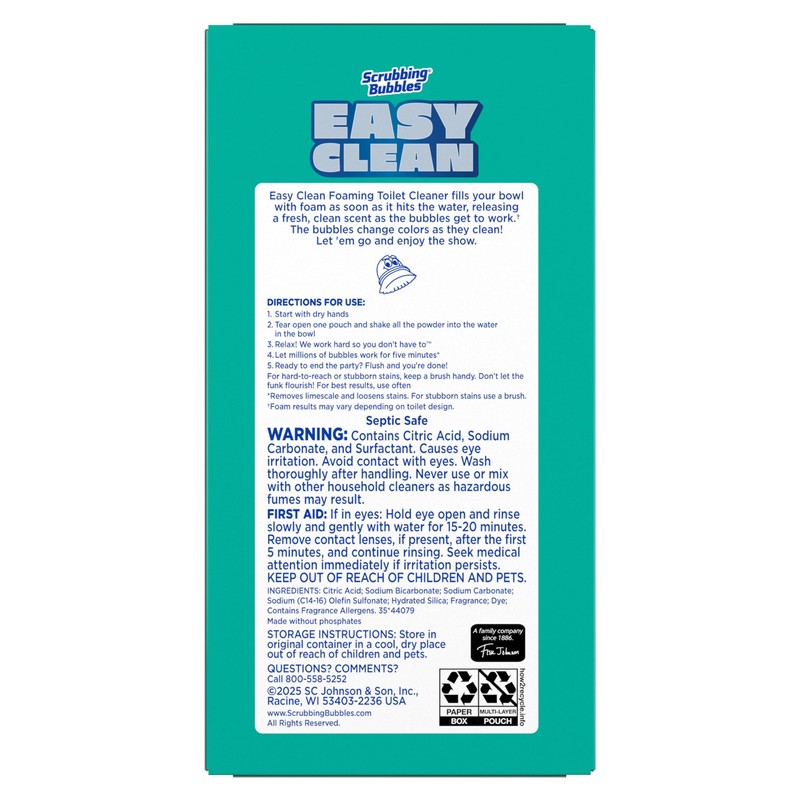 Scrubbing Bubbles Easy Clean Foaming Toilet Bowl Cleaner, Easy Toilet