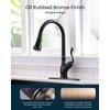 APPASO Oil Rubbed Bronze Kitchen Faucet with Soap Dispenser, Stainless