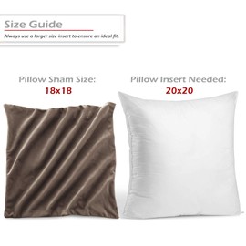 Nestl Throw Pillow Covers, Cozy Velvet Decorative Outdoor Pillow Covers 18X18 Inches, Soft Solid Cushion Covers for Sofa, Bed and Car, Set of 4 - Chocolate Brown