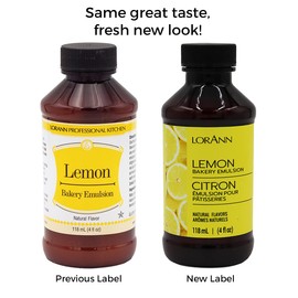 LorAnn Oils Lemon Bakery Emulsion: Tangy Essence, Perfect for Amplifying Citrus Tones in Cakes, Cookies & Desserts, Gluten-Free, Keto-Friendly, Extract Alternative Essential for Your Kitchen