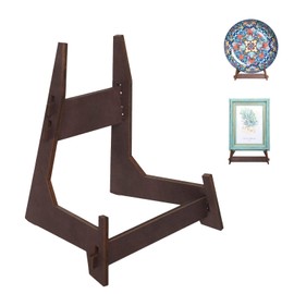 DMREFIT Plate Stands for Display,8 Inch wooden Plate Holder Display Stands,Frame holder stand for Book, Picture,plaque, Decorative Plate, Photo and Platter, Tabletop Art. (8 inch 2 pack)