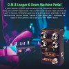 JOYO Looper & Drum Machine Pedal (Looper Cycle Recording/Drum Machine/Looper+Drum)
