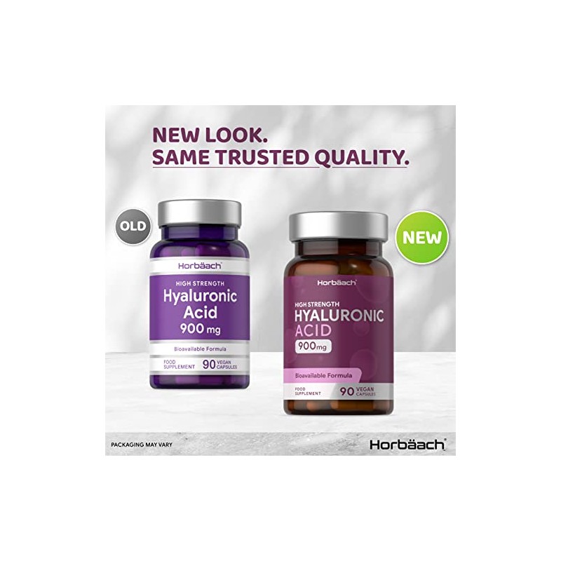 Hyaluronic Acid Supplement 900mg | 90 Vegan Capsules | High