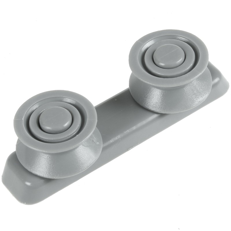 SPARES2GO Basket Drawer Runner Rail Rounded Wheels & Bracket for