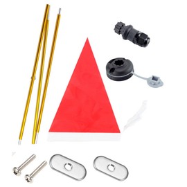 Kayak Safety Flag Folding Flagpole Safety Flag Safety Flag Warning Flag Canoe Boat DIY Accessories (style)