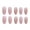 Set of 24 Nail Tips Long Fake Nails, Gemstones, Take
