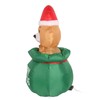 1.5m Christmas Inflatable Lovely Bear in Gift Bag with LED