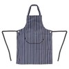 Whites Chefs Clothing A535 Poly-Cotton Butchers Apron, Blue Stripe