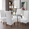 BOGUANG Waterproof XL/Oversized Dining Chair Cover, Parsons Chair Covers (White,