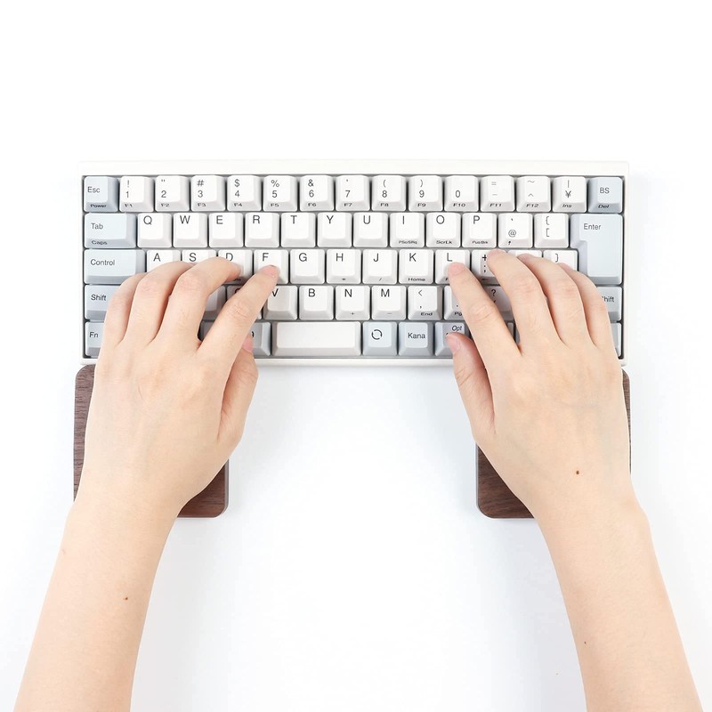Side3 Separate Natural Wood Palmrest Separated Wood Wrist Rest for