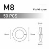 FOMGIIN Pack of 50 Spring Washers M8, DIN 127 Spring