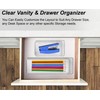 LilGift ARAD 2 Pieces Clear Vanity & Drawer Organizer, Acrylic
