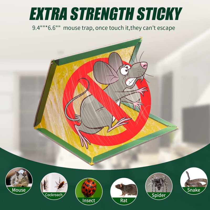 Qualirey 30 Pcs Large Sticky Traps for Mice and Rats
