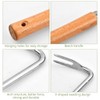 Ehuihuan Weed Cutter Wooden Handle Weed Hoe, Professional Weed Remover