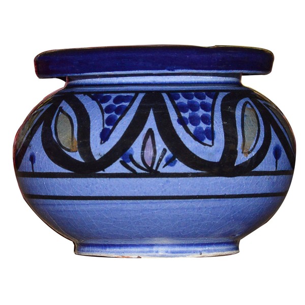 Ceramic Ashtrays Hand Made Moroccan smokeless Ceramic Vivid Colors Small Blue