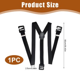 wilcractk Hosenträger Herren Breit 4cm Anti Rutsch Schnalle, Elastische Hosenträger(3 Rutschfeste Clips) für Berufskleidung, Hosenträger für Herren und Damen (90cm)