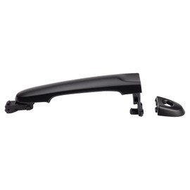 TRQ Front Left Exterior Door Handle Black Drivers Side Compatible with 2009-2014 Nissan Cube 2011-2017 Juke 2012-2019 Versa 2014-2019 Versa Note