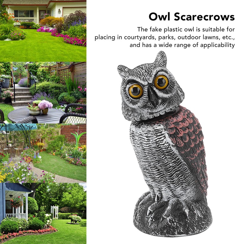 Owl Decoy Plastic Striped Small Shakeable Waterproof Vivid Shape Fake