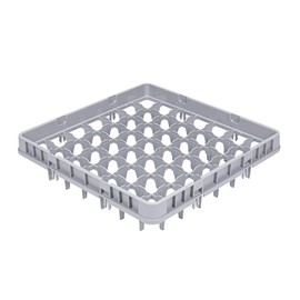 Restaurantware Clean Tek Professional Full Drop Glass Rack Extender, 1 Count 49 Compartments Heavy Duty Polypropylene Rack Dishwasher Extender Gray For Restaurants, Cafeterias & Industrial kitchens