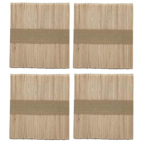 BeautyfulCenter | Purewax | 200 Fine Wooden Spatulas (4x50) for