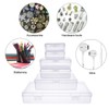 Goodma 36 Pieces Mixed Sizes Rectangular Empty Mini Plastic Organizer