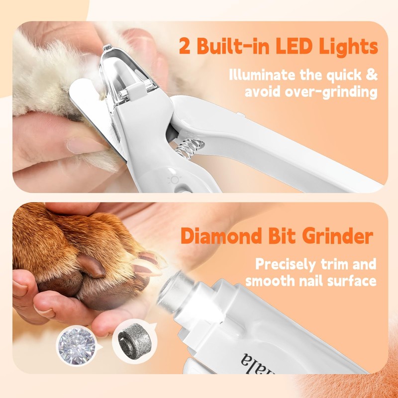 Meonlala 2-in-1 Dog Nail Trimmers & Dog Nail Grinder with