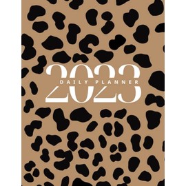 2023 Daily Planner: Leopard Print Notebook for Daily Task