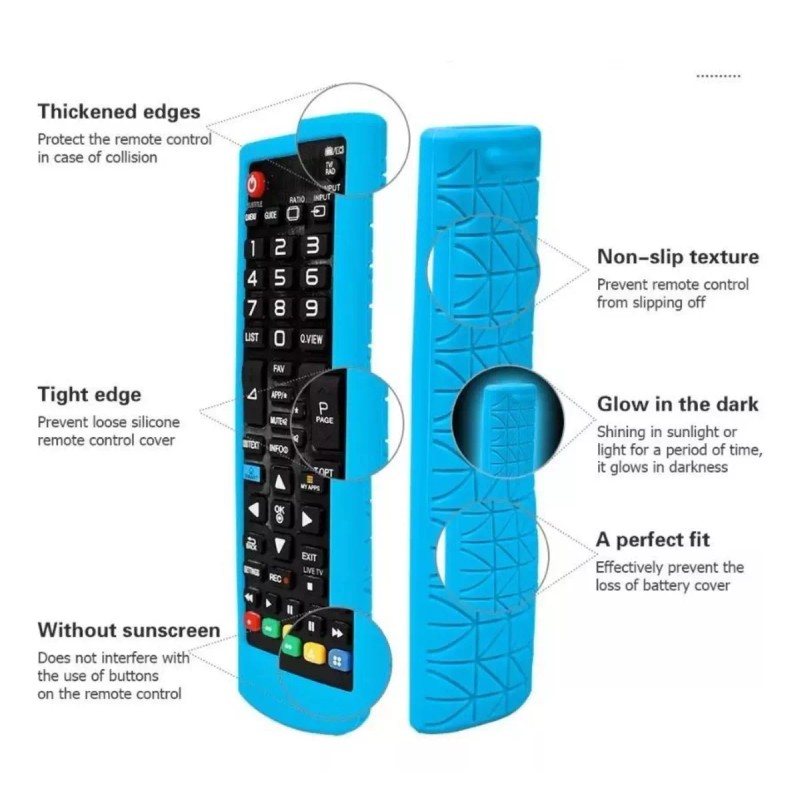 Estuchelandia Funda Silicon Para Control Tv LG Akb75095307, 375604, 675304