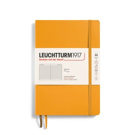 LEUCHTTURM1917 363404 Notebook, Medium (A5), Softcover, 123 Numbered Pages, Rising Sun, Lined