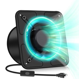 FEFE 8" Kitchen Exhaust Fan with Switch, Metal Garage Exhaust Fan with Backdraft Damper, 700CFM Wall Mounted Kitchen Vent Fan, for Attic, Greenhouse, Workshop (Minimalist)