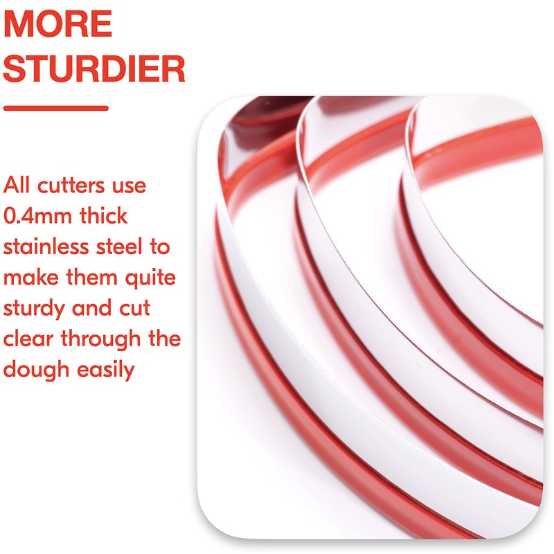 COOKIEQUE 3-Piece Candy Corn Cookie Cutter, Fall Thanksgiving Pumpkin Pie